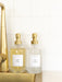 500ml Clear Glass Pump Bottle with Gold Pump - Little Label Co The Home of Organisation For Kitchen, Bathroom, Laundry & More