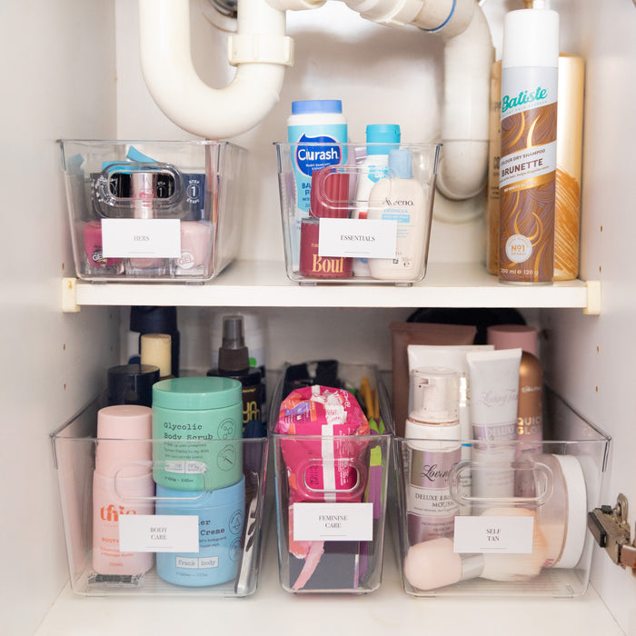 Bathroom Organisation Stickers - 36 Label Pack