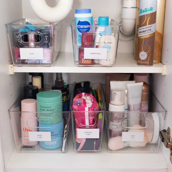 Bathroom Organisation Stickers - 36 Label Pack