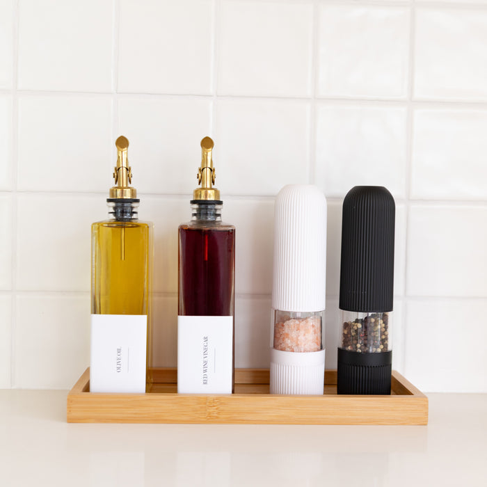 Bamboo Countertop Seasoning Station