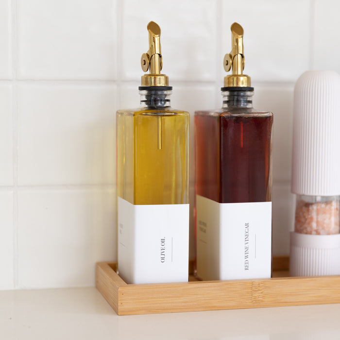 Bamboo Countertop Seasoning Station