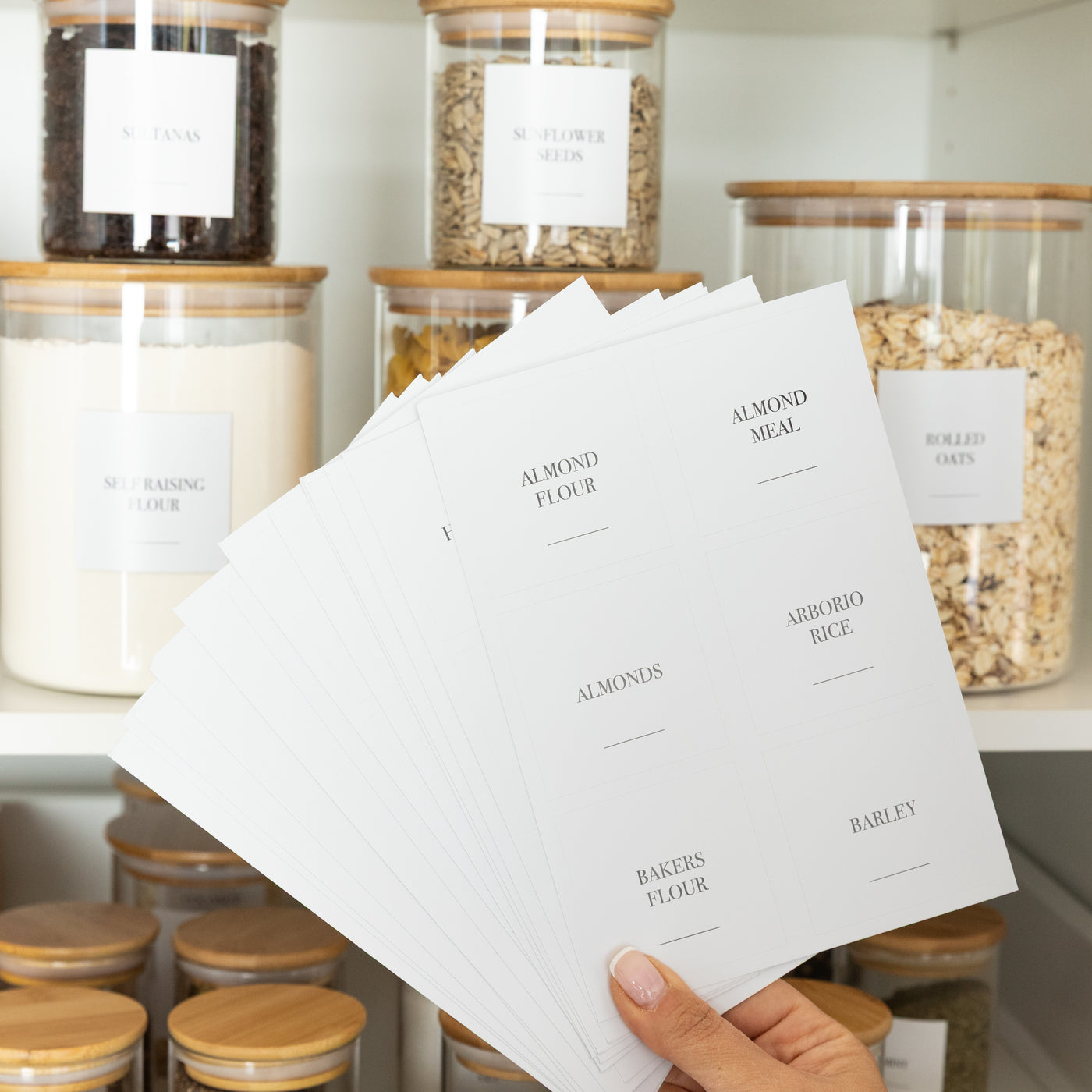 Black & White Pantry Stickers, Square Pack x 114 – Little Label Co
