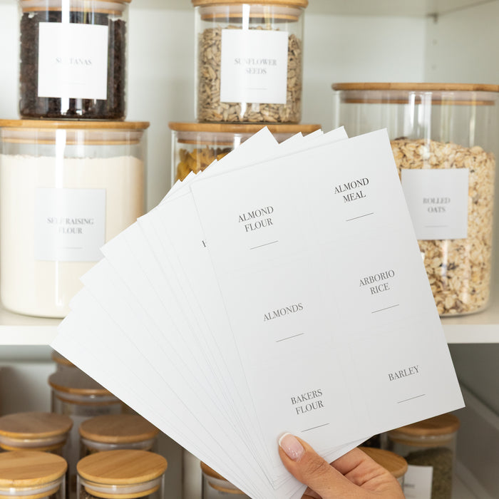Square Pantry Stickers Pack x 114 Labels - Little Label Co Australia - The Home of Organisation For Kitchen, Bathroom, Laundry & More