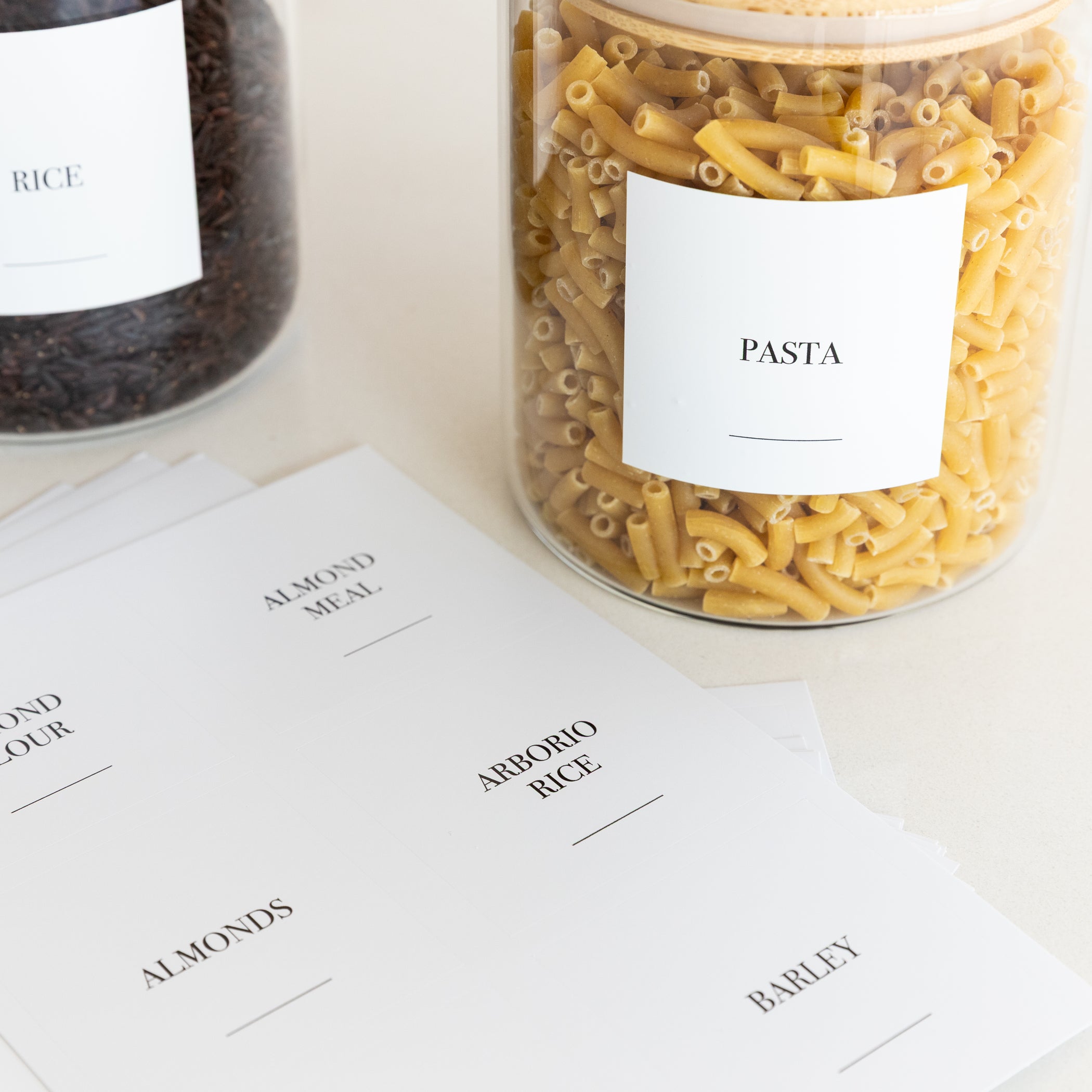 Black & White Pantry Stickers, Square Pack x 114 – Little Label Co