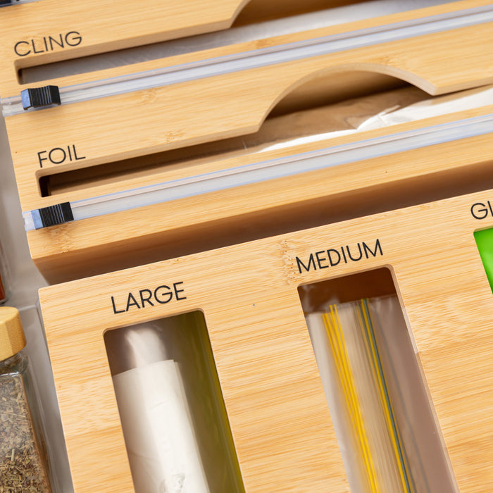 Bamboo Shaker Kitchen Drawer Organiser Pack
