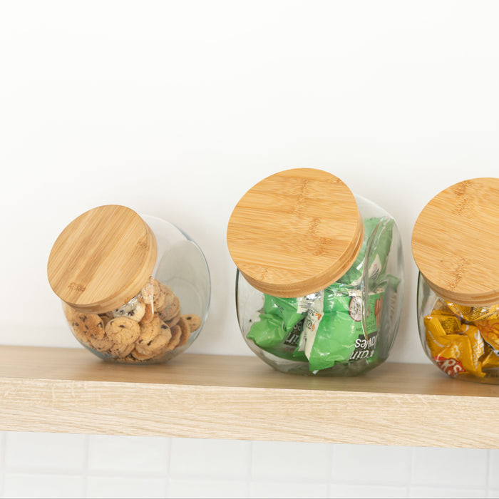 Glass Snack Jar with Bamboo Lid - 2L