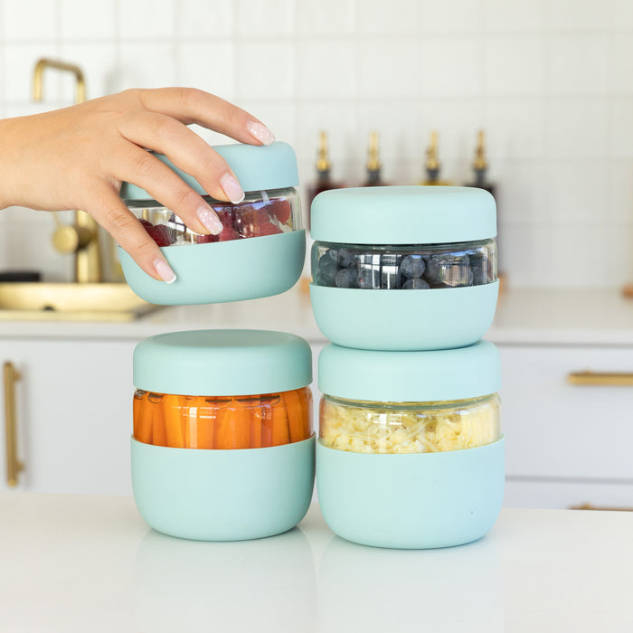 Glass Food Storage Jar - 500ml - Little Label Co Australia - The Home of Organisation For Kitchen, Bathroom, Laundry & More
