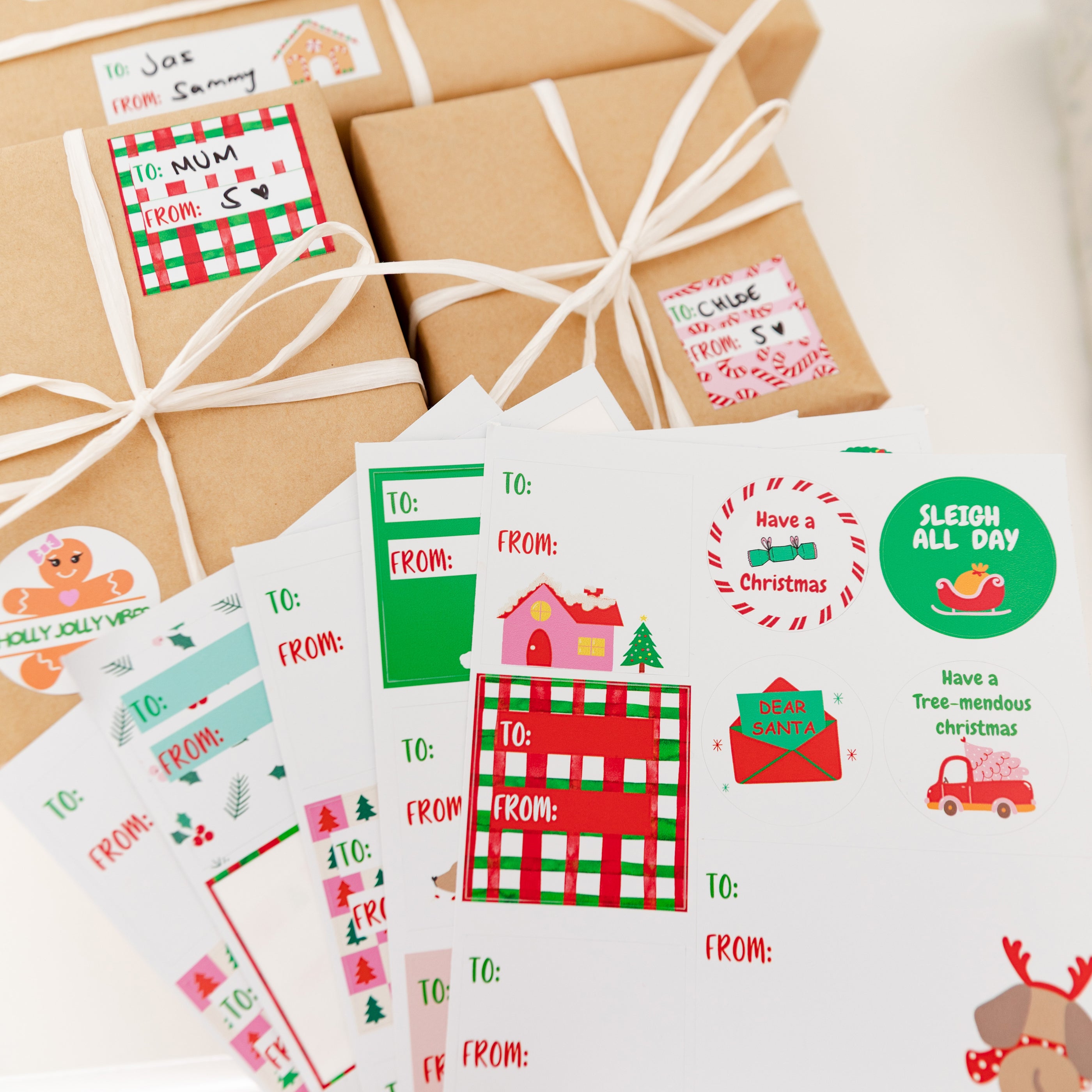 Gift Pattern Sticker Christmas Gift Sticker Pack (47 Stickers)