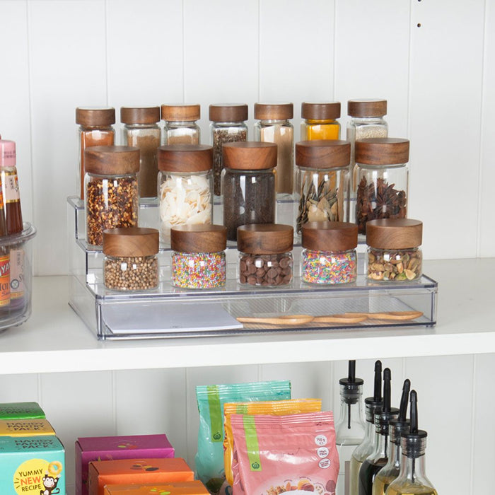 Spice Rack For Pantry Clear Herb Spice Shelf With Drawer Little