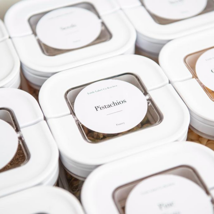 Label 114 Round Pantry Labels for Effortless Organisation