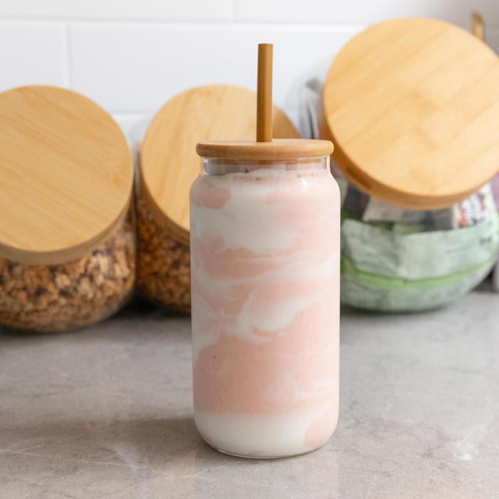 Bamboo Glass Drinking Jar - 500ml