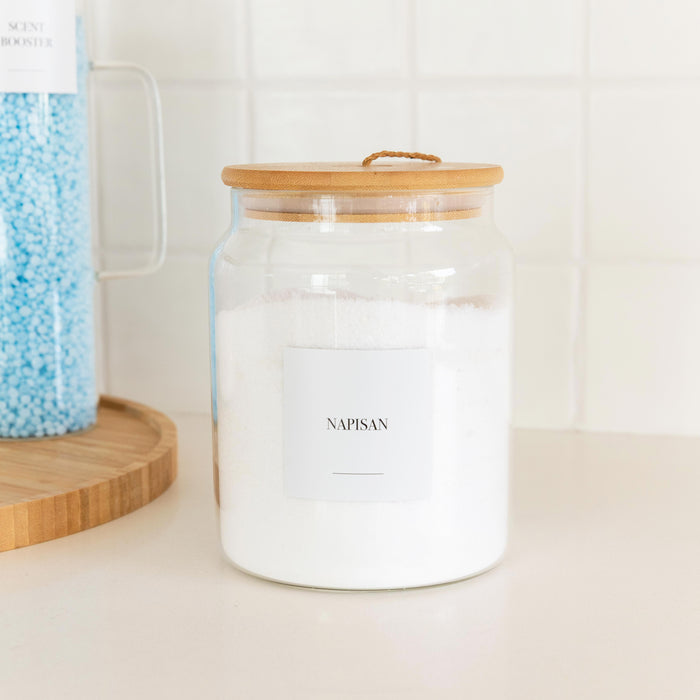 Glass Jar with Bamboo and Twine Lid - 2L