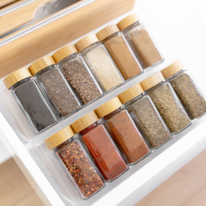 Bamboo Shaker Kitchen Drawer Organiser Pack