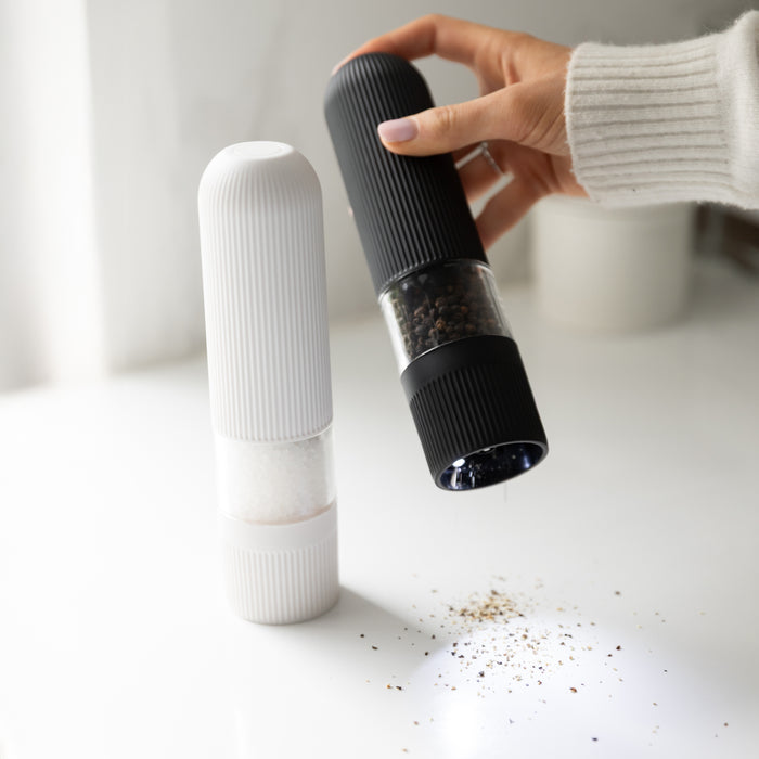 Electric Salt & Pepper Grinder Set - Little Label Co The Home of Organisation For Kitchen, Bathroom, Laundry & More
