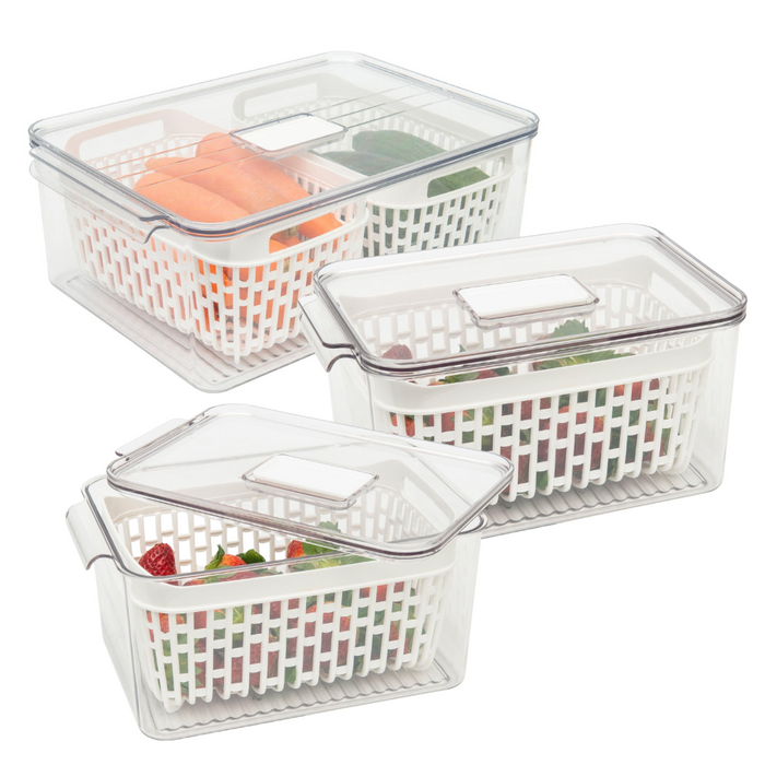 Fridge Storage Container with Basket Pack