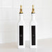 White Oil & Vinegar Bottle with Gold Pourer - 500ml - Little Label Co The Home of Organisation For Kitchen, Bathroom, Laundry & More