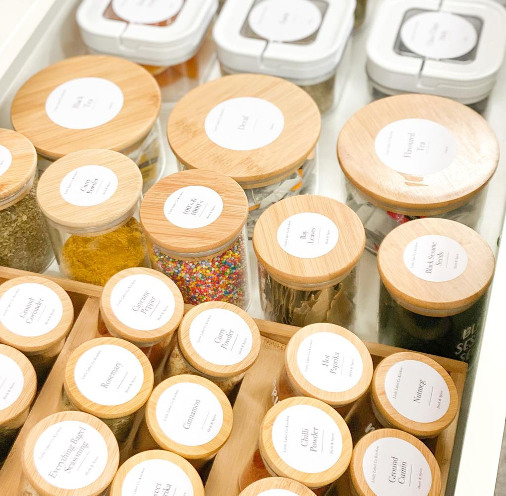 Round Pantry Labels for Effortless Organisation