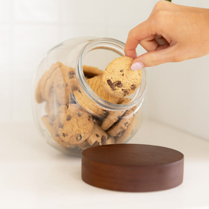 Glass Snack Jar with Acacia Lid - 2L
