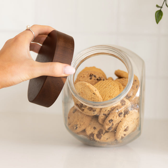 Glass Snack Jar with Acacia Lid - 2L