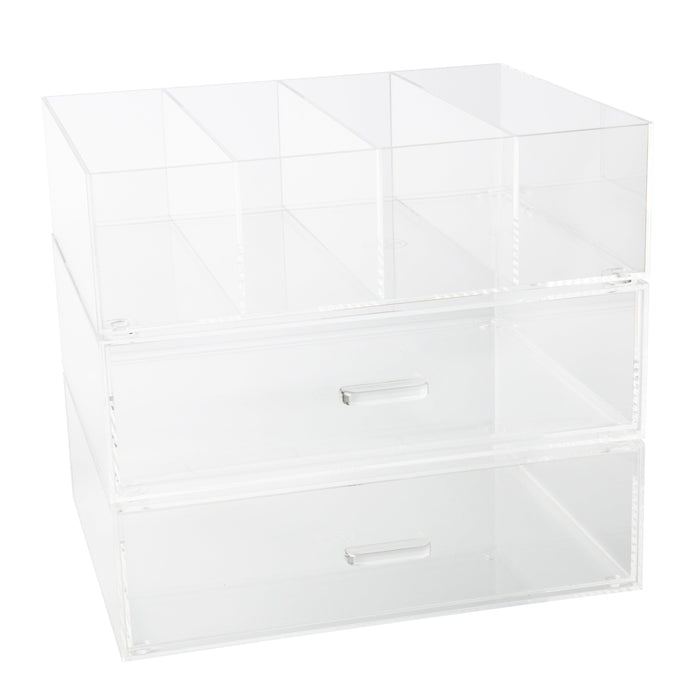 Acrylic Stackable Cosmetic Drawer 33cm - Little Label Co - Storage & Organization - 20%, Acrylic Storage, Bathroom Organisation, Bathroom Storage, Catchoftheday, Kitchen Organisation, Kitchen Storage, Makeup Organisation, Organisation Drawer, warehouse