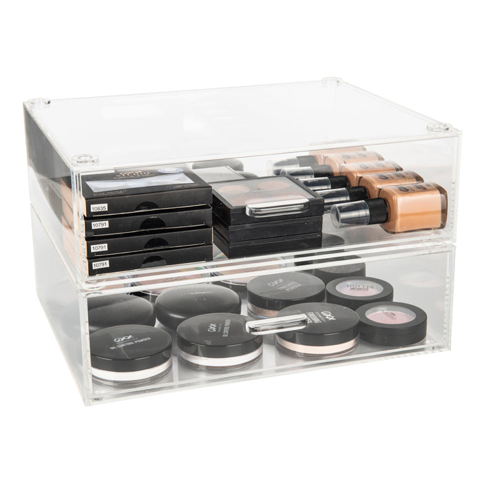 Acrylic Stackable Cosmetic Drawer 33cm - Little Label Co - Storage & Organization - 20%, Acrylic Storage, Bathroom Organisation, Bathroom Storage, Catchoftheday, Kitchen Organisation, Kitchen Storage, Makeup Organisation, Organisation Drawer, warehouse