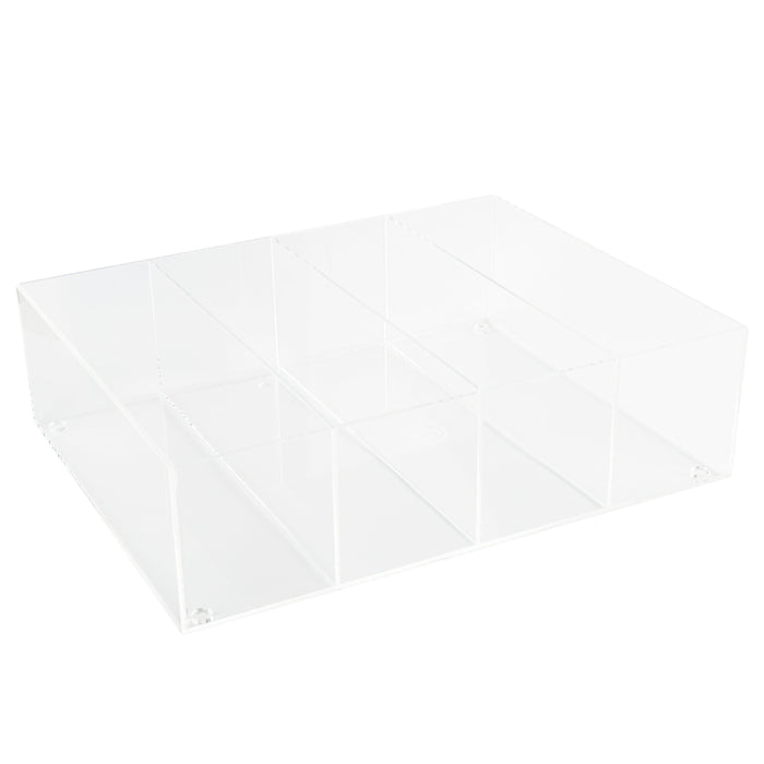 Acrylic Stackable Cosmetic Organiser with Dividers 33cm - Little Label Co - Storage & Organization - 20%, Acrylic Storage, Catchoftheday, Drawer Organisation, Home Organisation, Kitchen Organisation, Kitchen Storage, Makeup Organisation, warehouse
