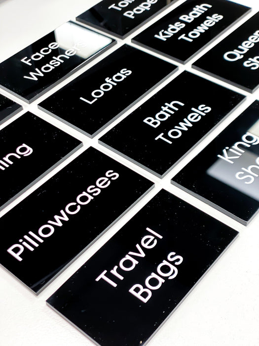 Acrylic/Bamboo Tags (with custom labels) - Little Label Co - Labels & Tags - 30%, Acrylic Tags