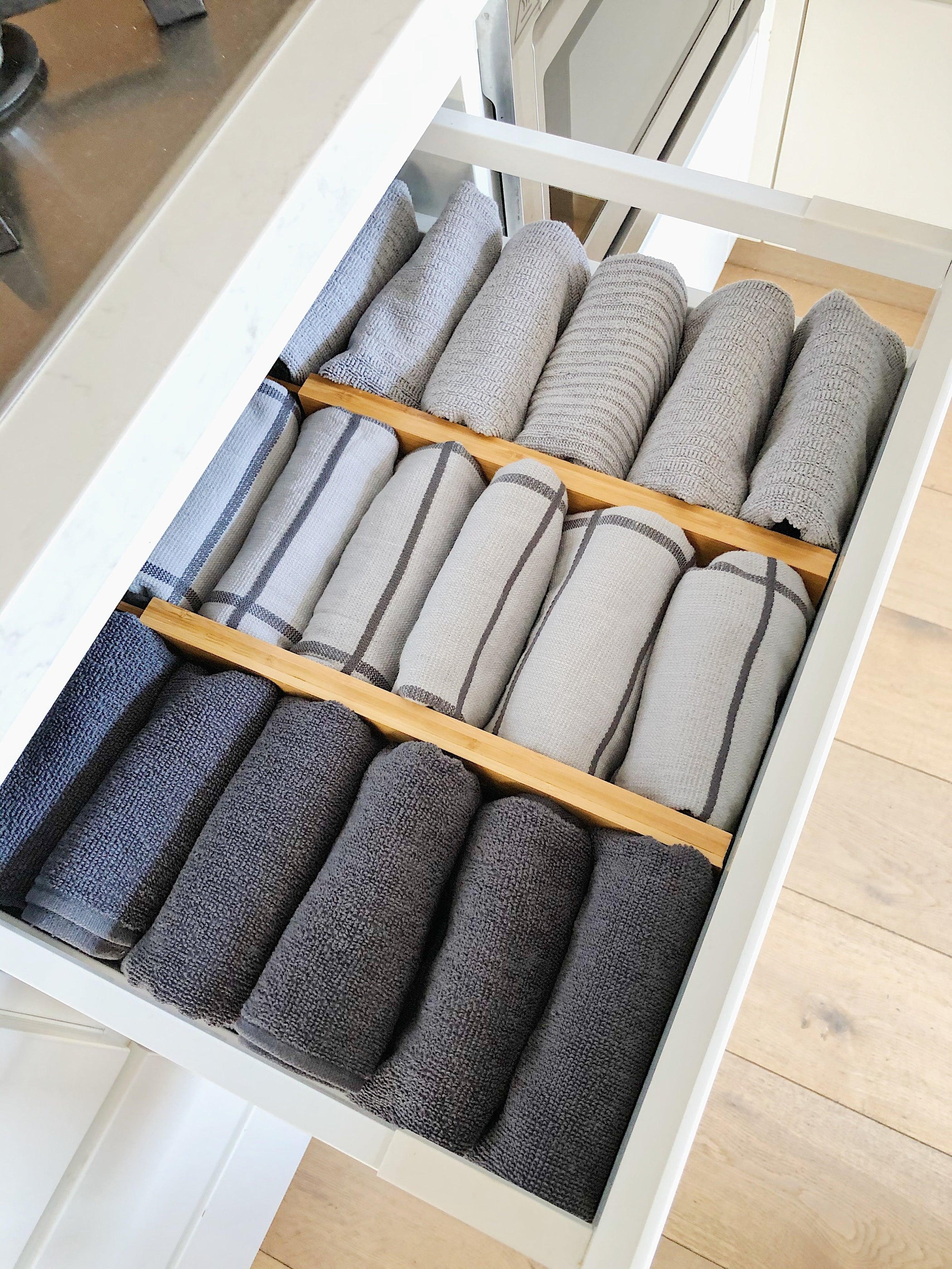 Bamboo Expandable Drawer Dividers, Set of 3 Little Label Co