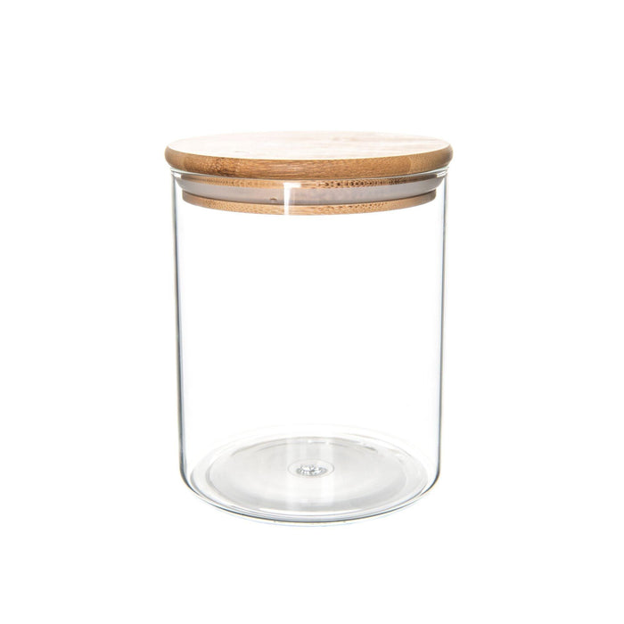 Bamboo Glass Jars Large Pantry Container Pack Little Label Co