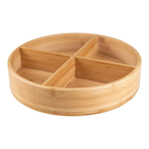 Bamboo Lazy Susan with Divider - Little Label Co - Kitchen Organizers - 60%