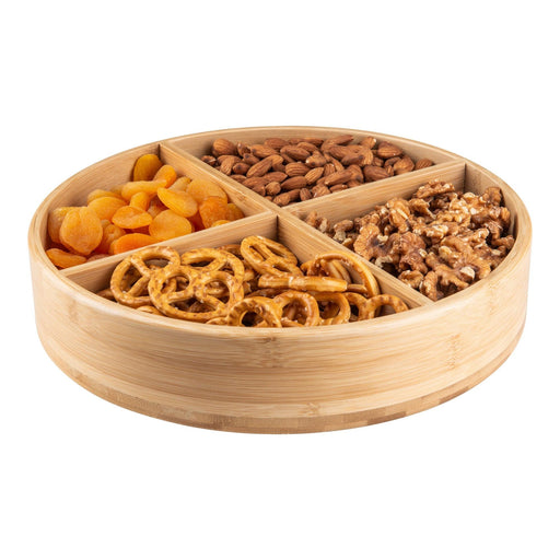 Bamboo Lazy Susan with Divider - Little Label Co - Kitchen Organizers - 60%