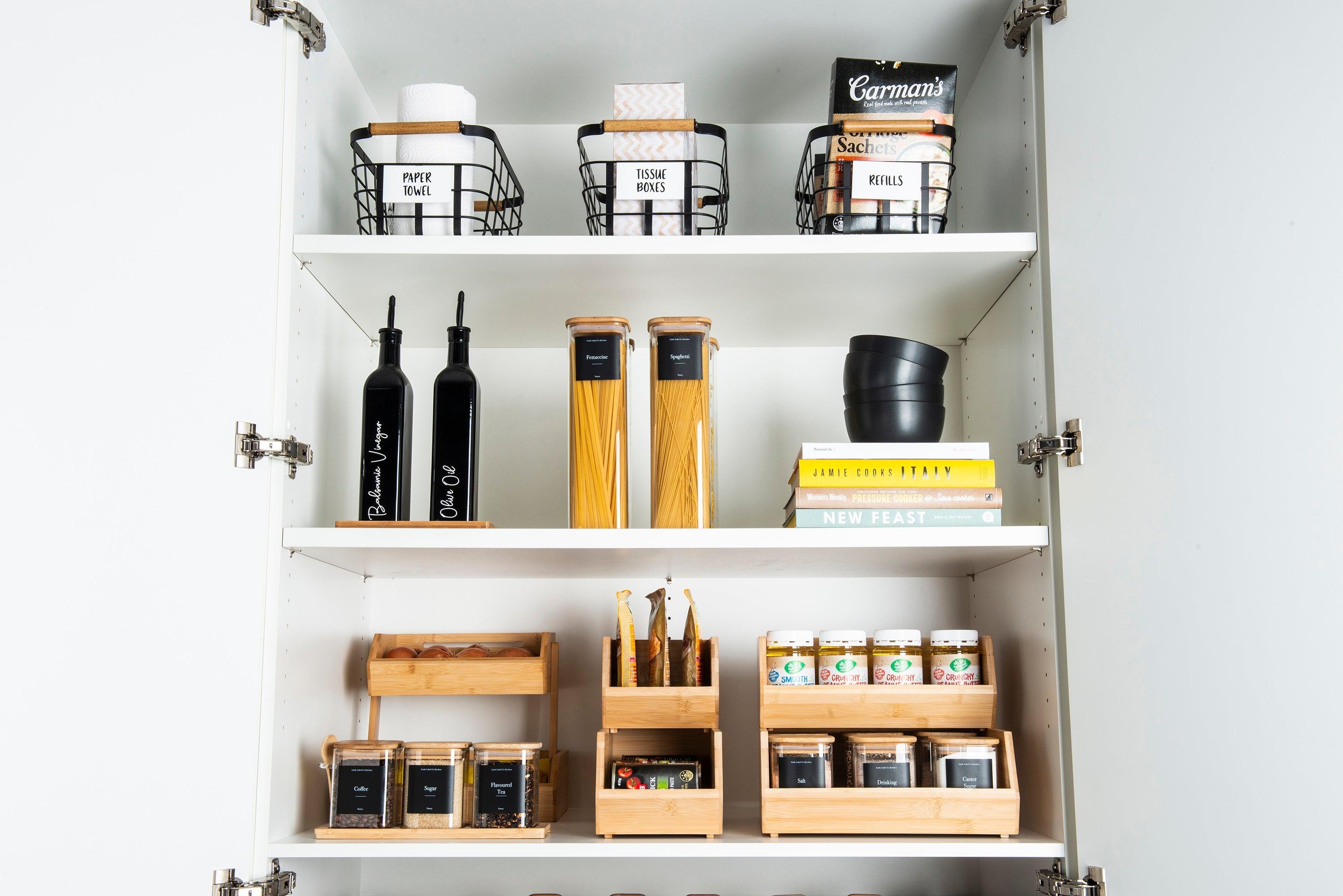 Stackable Bamboo Organiser Pantry Pack - Home and Kitchen Organisation