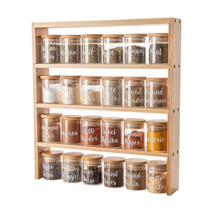Buy Wholesale China High Quality 12 Natural Bamboo Spice Jars 8.5