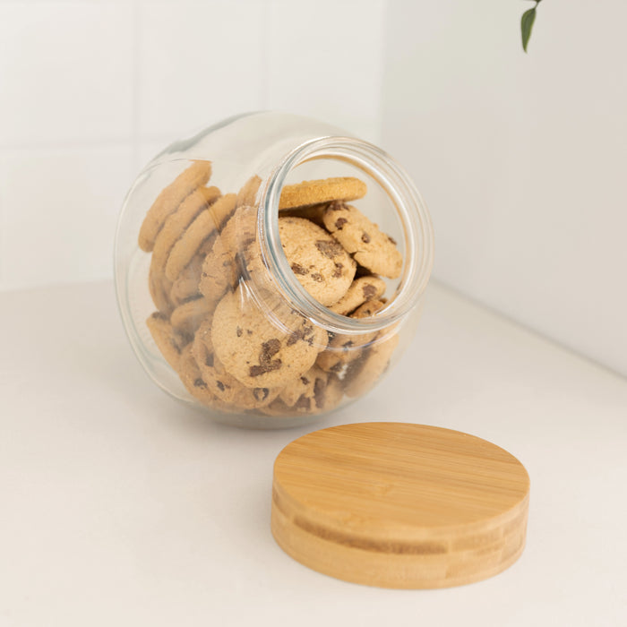 Glass Snack Jar with Bamboo Lid - 2L