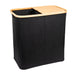 Black Fabric Bamboo Laundry Hamper - Little Label Co - Laundry Baskets - 60%, Catchoftheday, warehouse