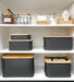 Black Fabric Bamboo Linen Storage Basket - Small - Little Label Co - Laundry Baskets - 30%, Catchoftheday, warehouse