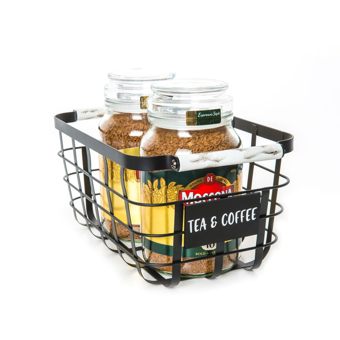 Black Storage Basket with Marble Handle - Little Label Co - Baskets - 20%, Catchoftheday