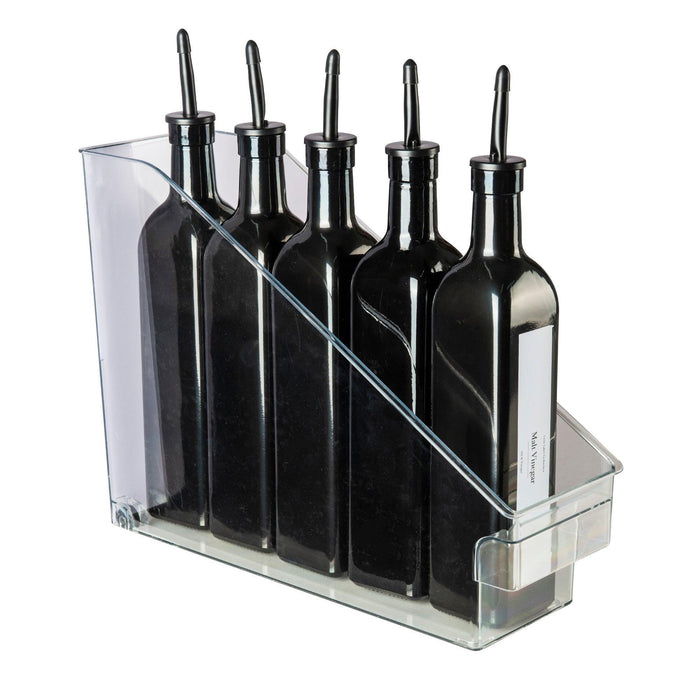 Clear Pull-Out Organiser with 5 Black Oil Bottles Pack - Little Label Co - Storage & Organization - bundle, Storage Containers, Value Packs