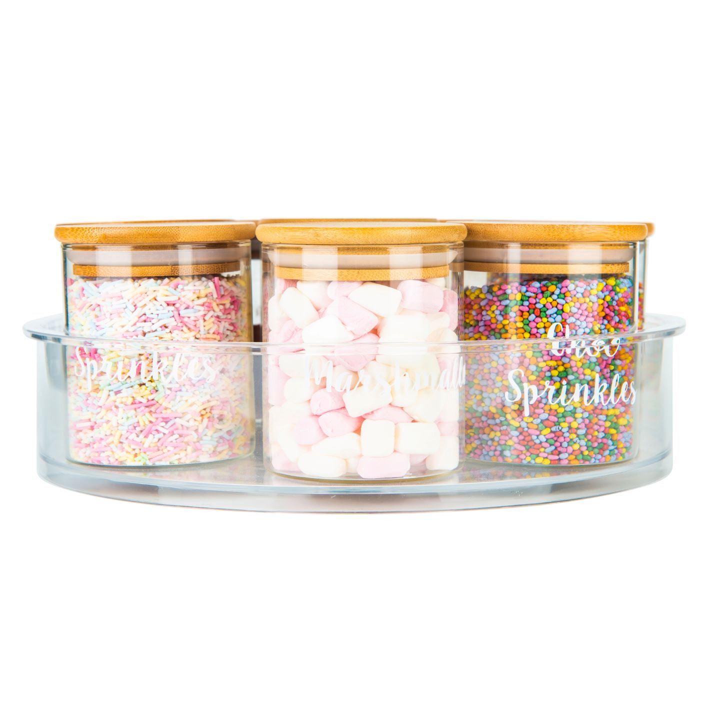 Clear Lazy Susan Organiser | Kitchen Turntable Lazy Susan Tray – Little ...