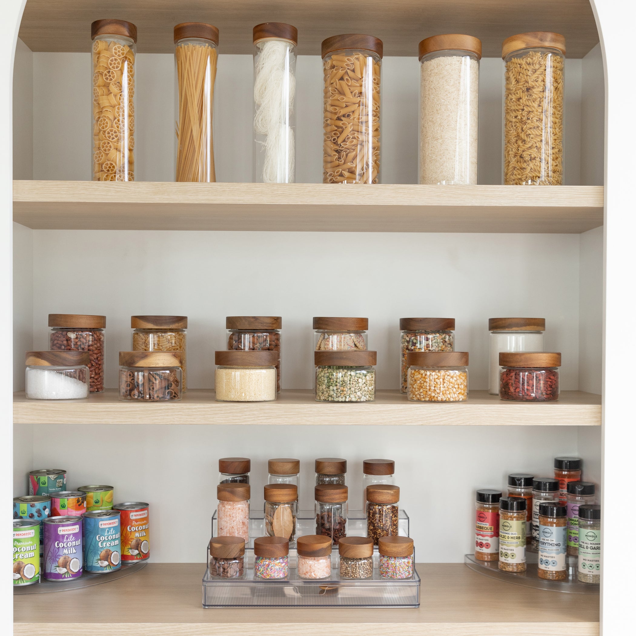 Clear 3-Tier Corner Storage Shelf main image 1