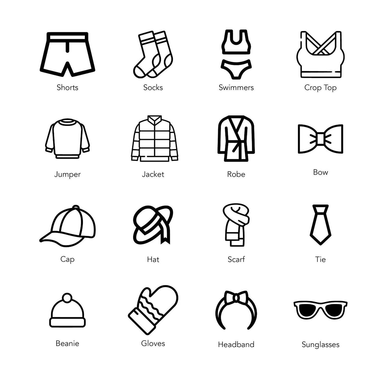 Bedroom Organisation and Storage Image Labels - Little Label Co