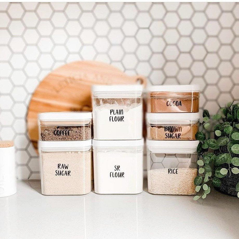 Customizable Pantry Labels Custom Made Vinyl Pantry and Kitchen Labels — Little Label Co