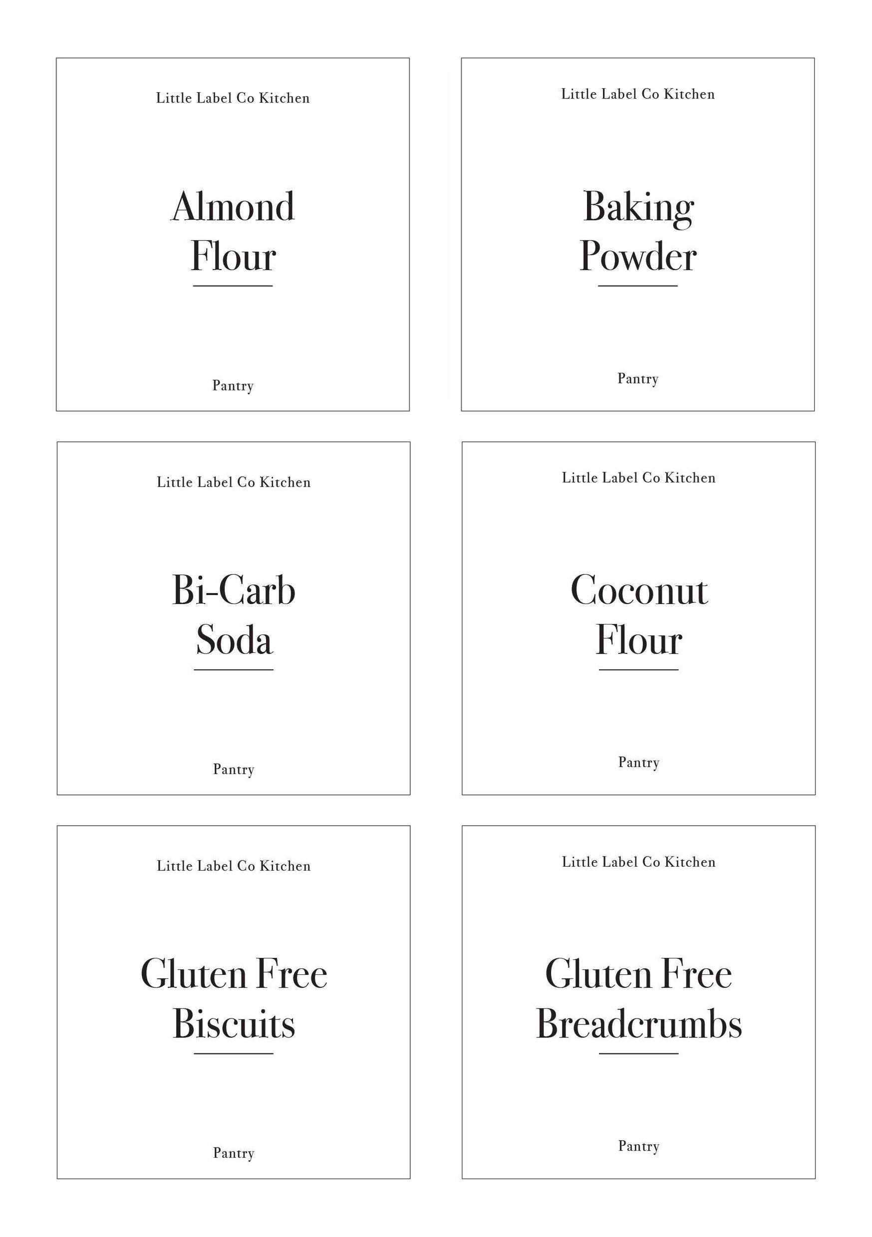Gluten Free Pantry Stickers, Pack x 24 – Little Label Co
