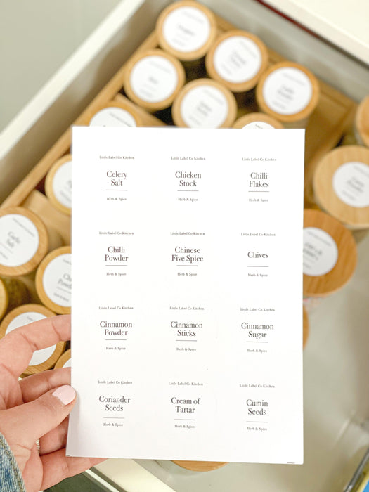 Herb & Spice Stickers (84 Labels) Black or White - Little Label Co - Labels & Tags - 60%, Catchoftheday