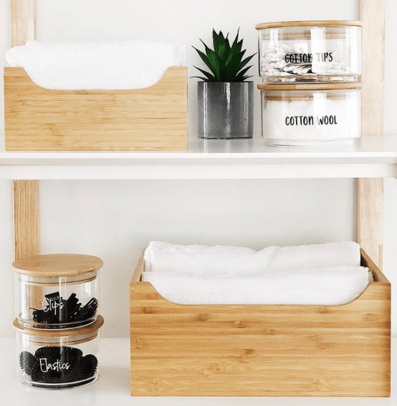 Large Bamboo Storage Tub - Little Label Co - Kitchen Organizers - 30%, Bamboo Storage Solutions, Catchoftheday, mw_grouped_product, Storage Containers