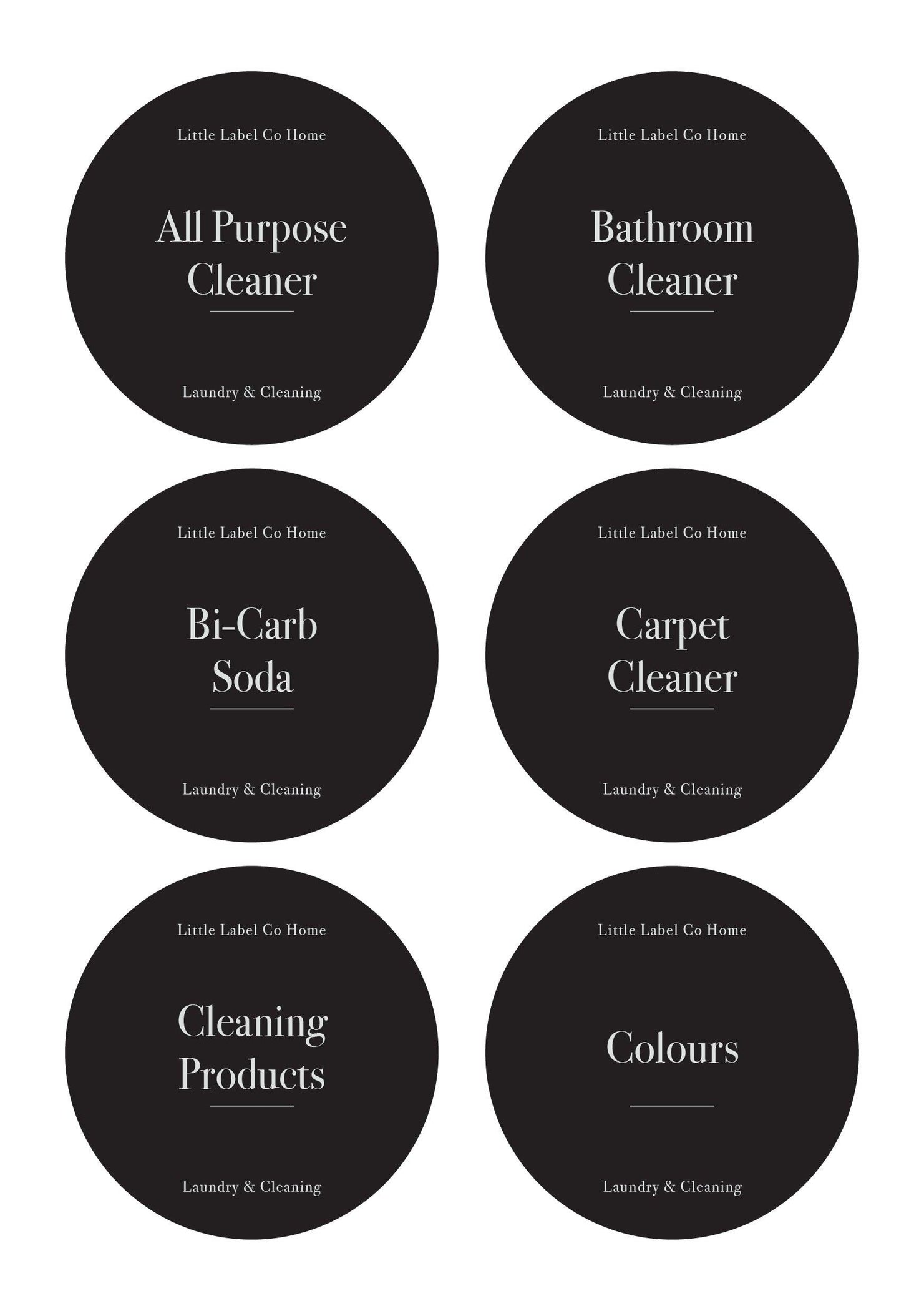 Shop Laundry & Cleaning Stickers (30 labels) Black or White Laundry
