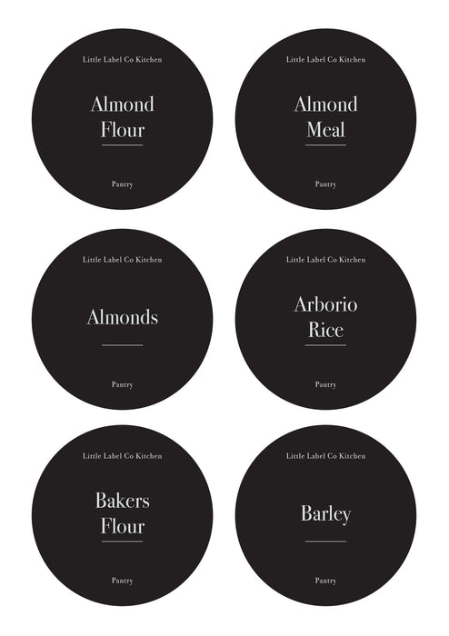Pantry Stickers (114 Labels) Black or White - Little Label Co - Labels & Tags - 60%, Catchoftheday