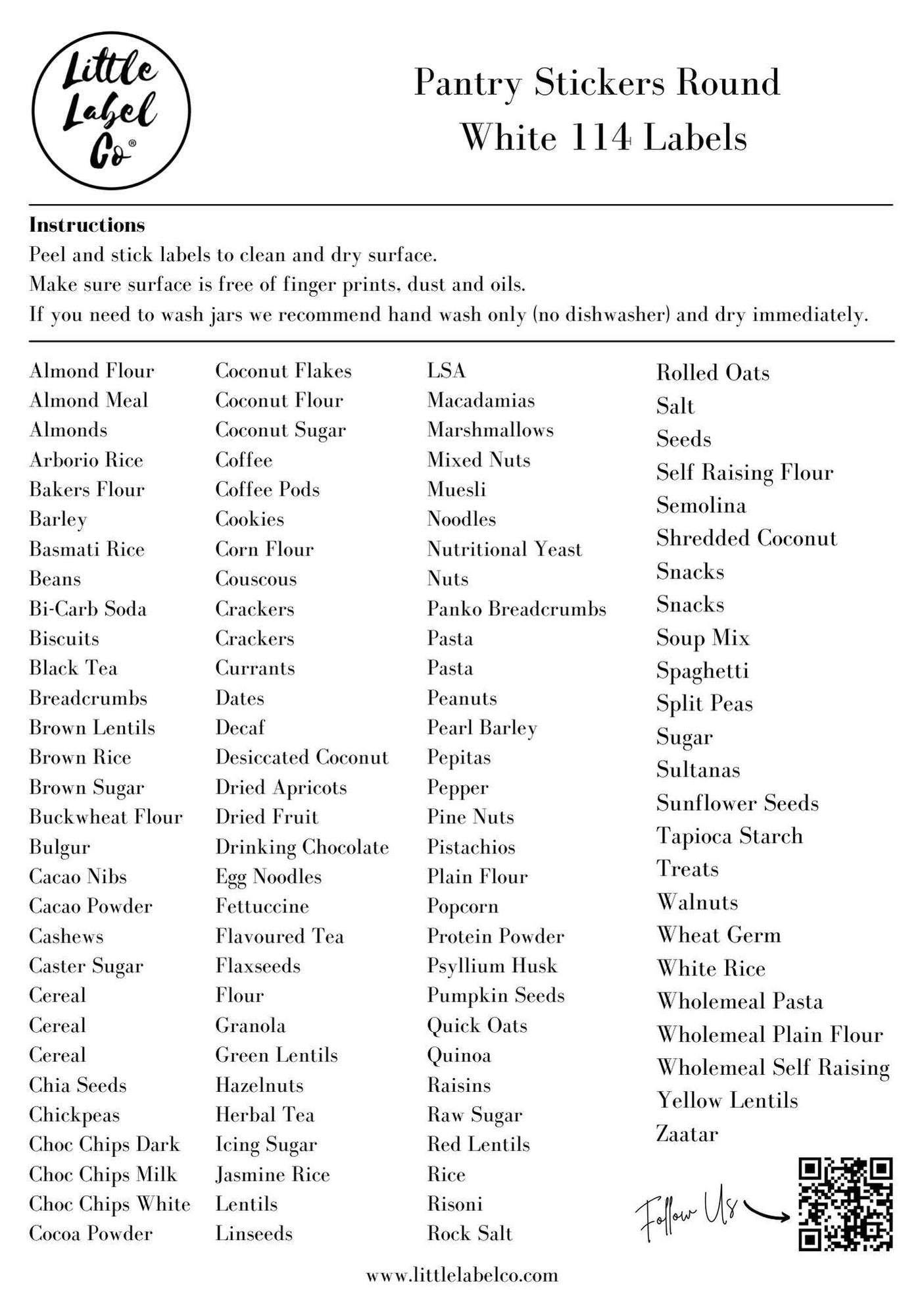 Label 114 Round Pantry Labels for Effortless Organisation