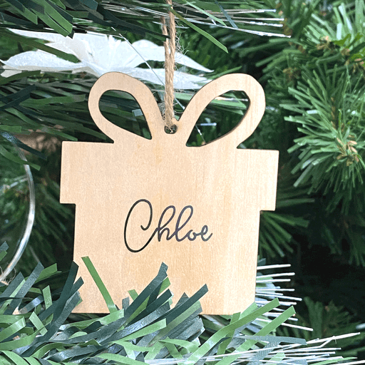 Personalised Christmas Gift Box Acrylic Baubles (with label) - Little Label Co - Holiday Ornaments - 30%, Christmas Tags, gift labels, Teachers Gifts