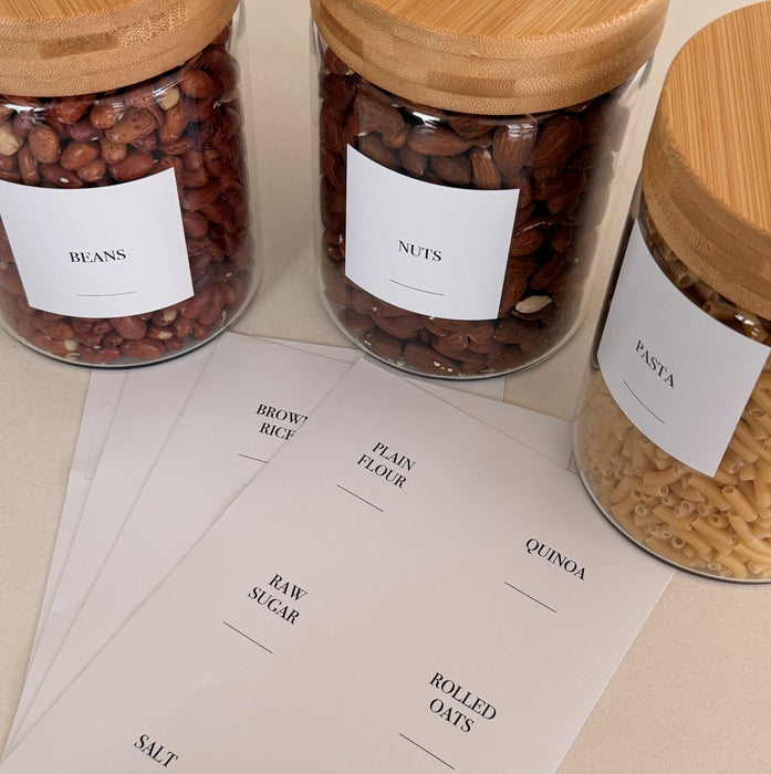Basic Square Pantry Sticker Pack (42 Stickers)